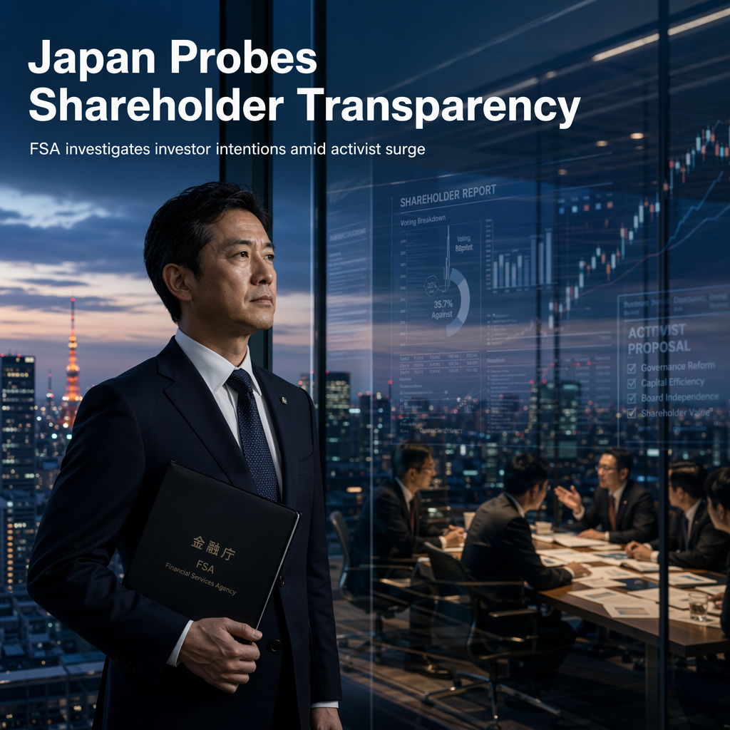 Japan's FSA Launches Probe into Shareholder Disclosure Amid Surge in Activist Proposals