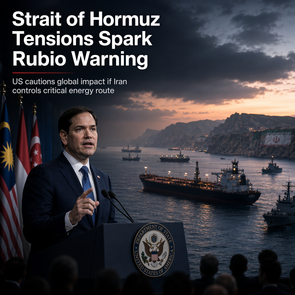 US Secretary of State Rubio Warns of Global Repercussions if Iran Controls Strait of Hormuz