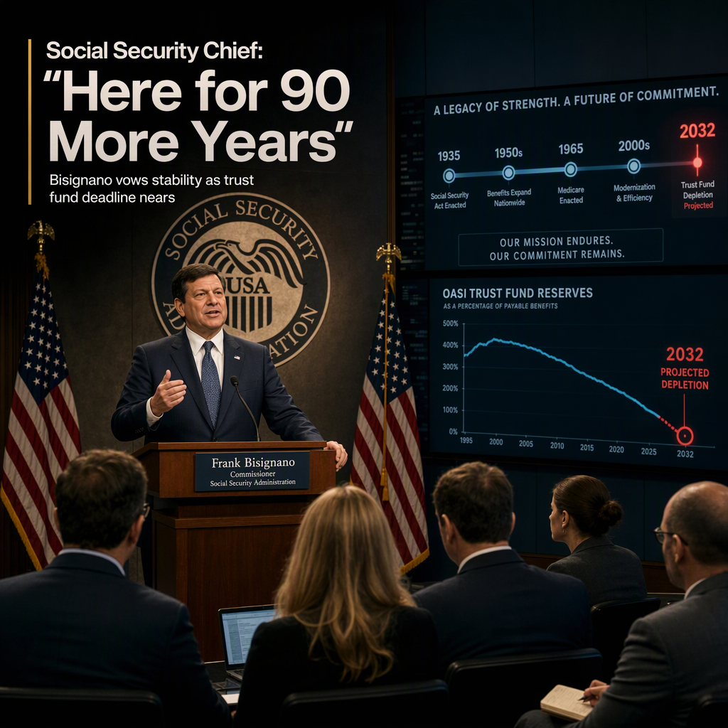 Social Security Chief Bisignano Asserts Program's Longevity Amid Looming Trust Fund Insolvency