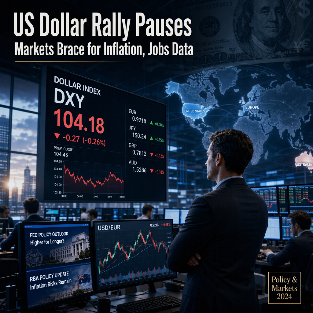 US Dollar Rally Pauses as Markets Await Key Inflation and Jobs Data; Fed and RBA Policy Expectations in Focus