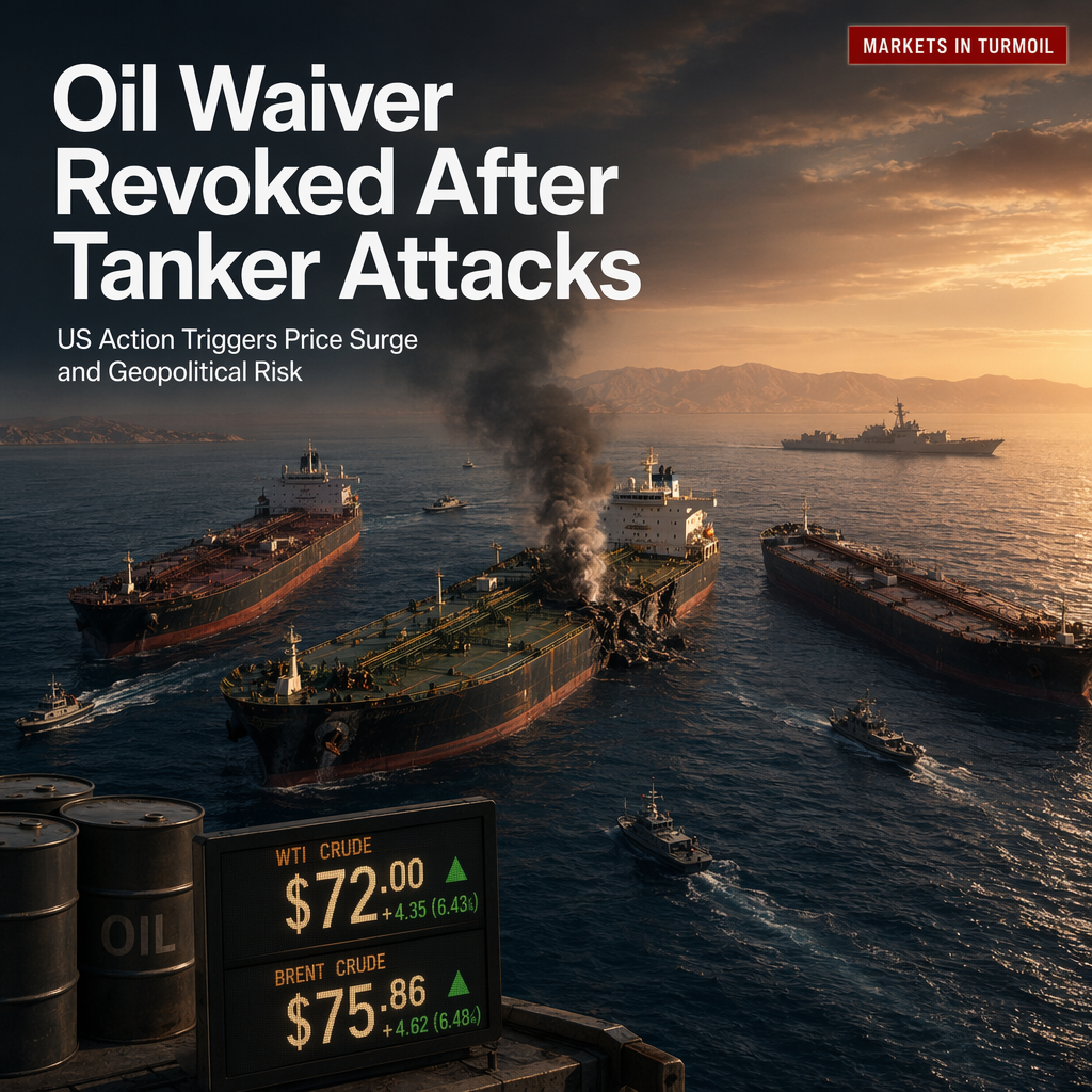 US Revokes Iran Oil Waiver After Strait of Hormuz Attacks, Triggering Sharp Oil Price Surge