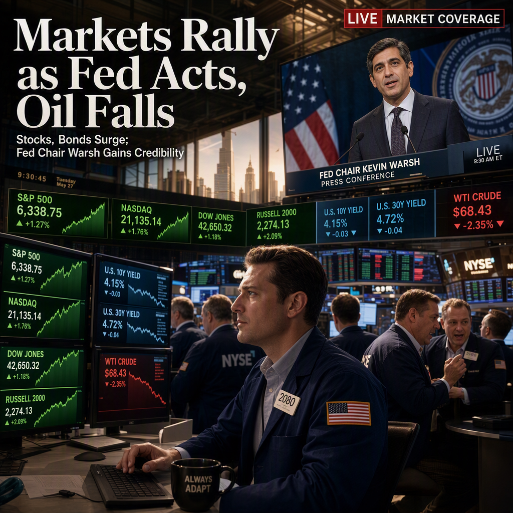Stocks and Bonds Surge as Fed Raises Rates and Oil Prices Drop
