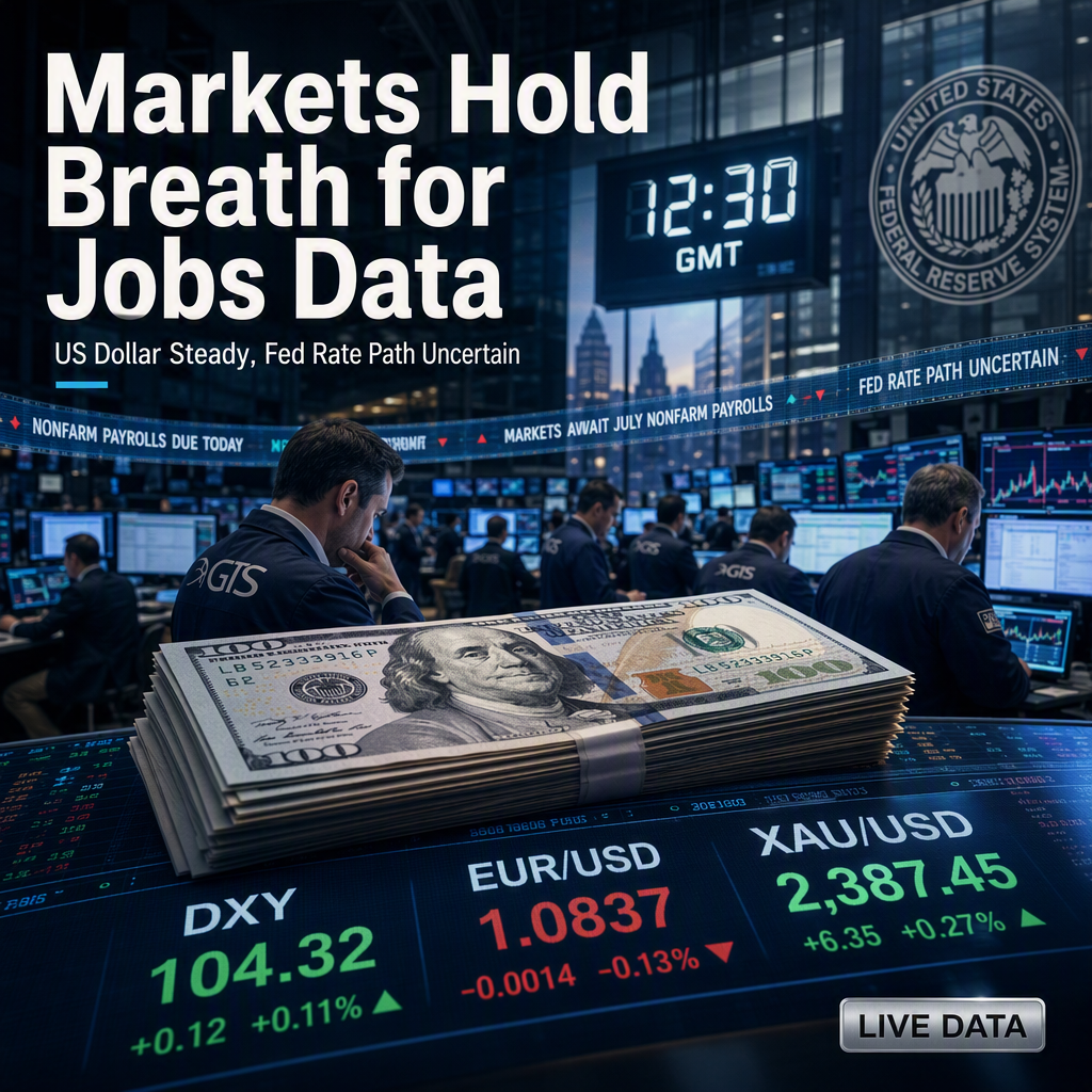 US Dollar Holds Steady as Markets Await July Nonfarm Payrolls Amid Fed Rate Uncertainty