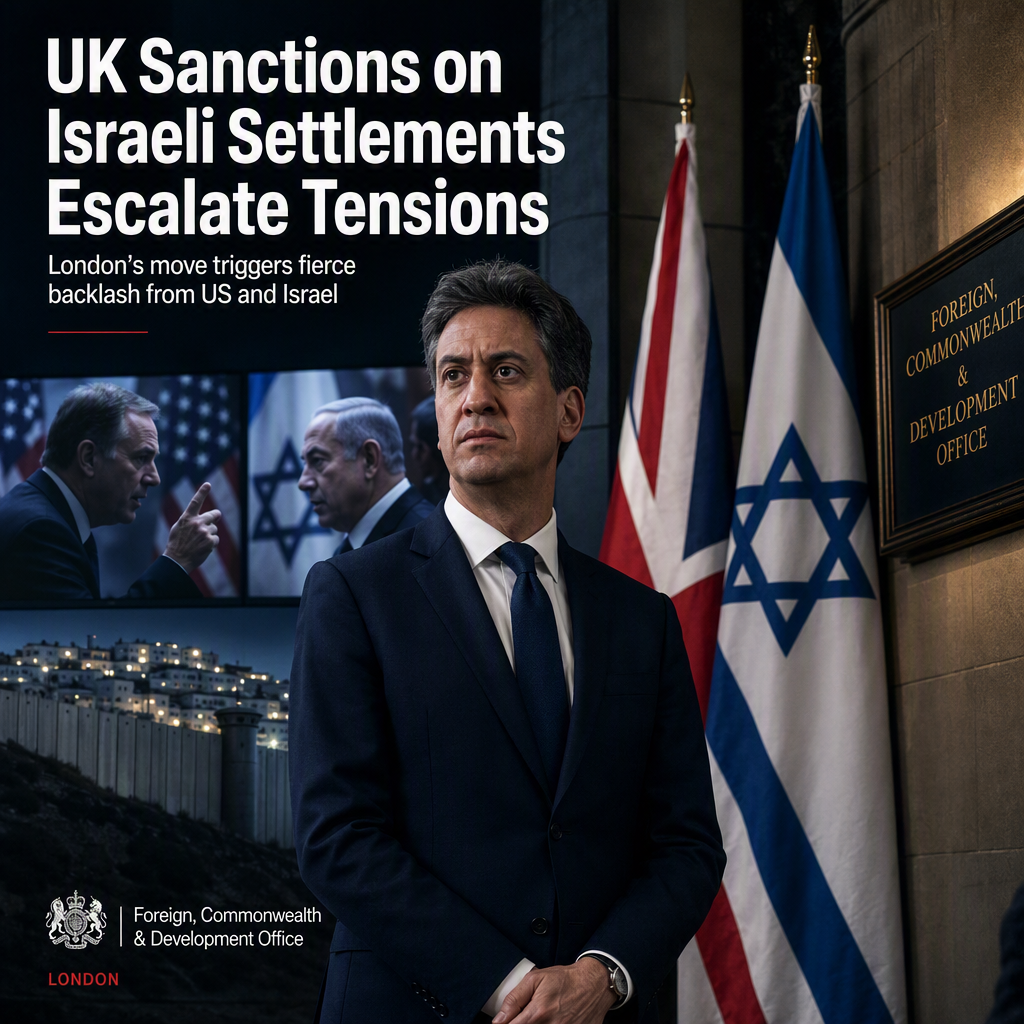 UK Set to Announce Sanctions on Israeli Settlements, Sparking Tensions with US and Israel