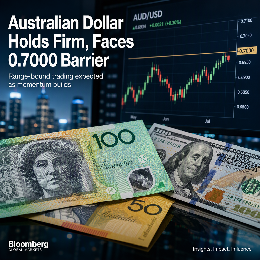 Australian Dollar Shows Firmer Tone but Faces Resistance at 0.7000 Against US Dollar
