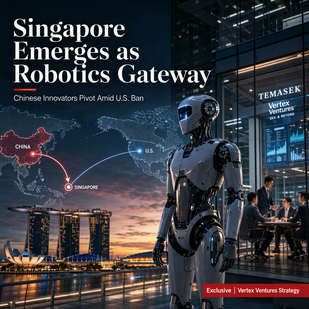 Temasek-Backed Vertex Ventures Eyes Singapore as Gateway for Chinese Robotics to U.S. Amid Trump Ban