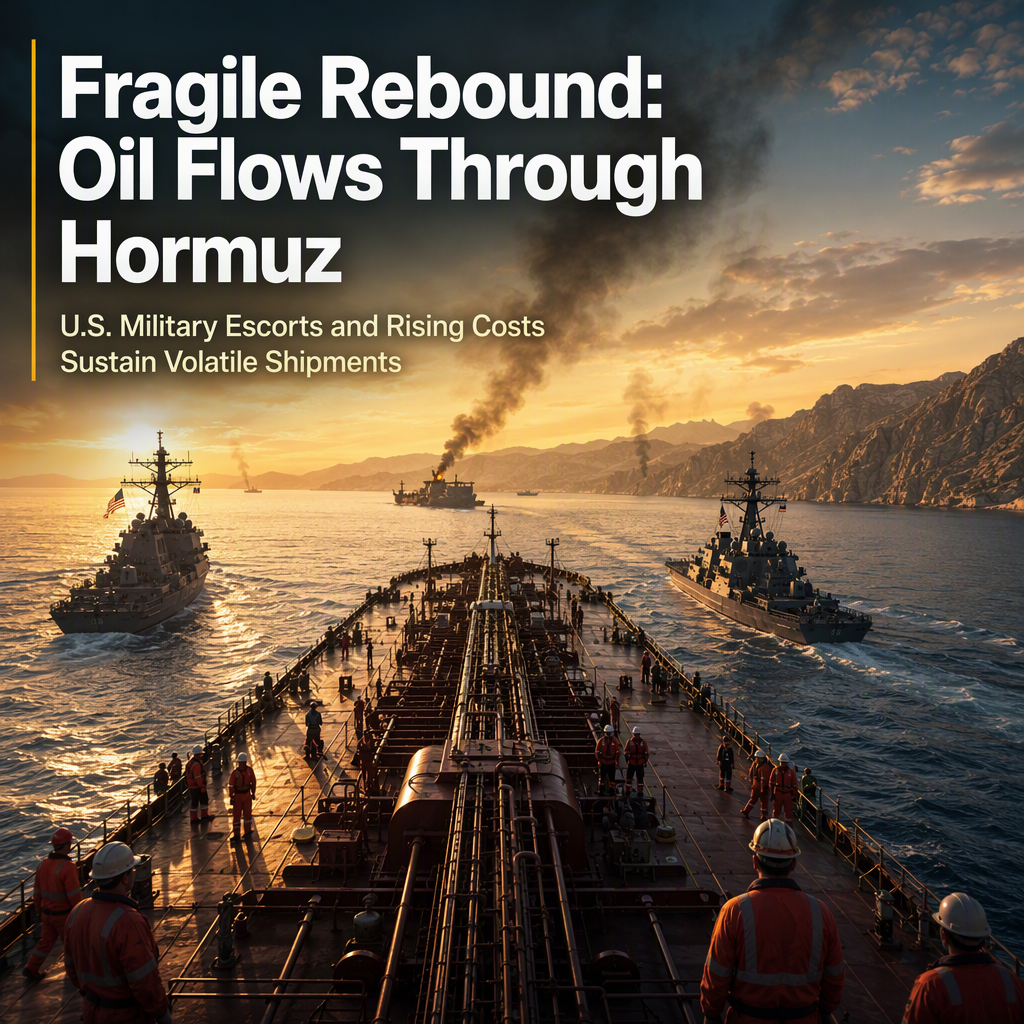 Strait of Hormuz Oil Exports Rebound Amid Rising Iranian Attacks and High Costs