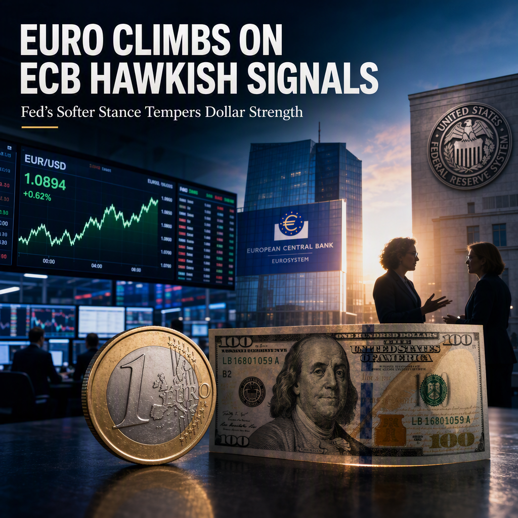 Euro Rises as ECB Signals Further Rate Hikes; Fed Patience Tempers Dollar Gains