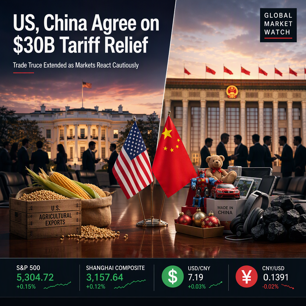 US and China Extend Trade Truce, Agree on $30 Billion Tariff Relief Amid Modest Summit Gains