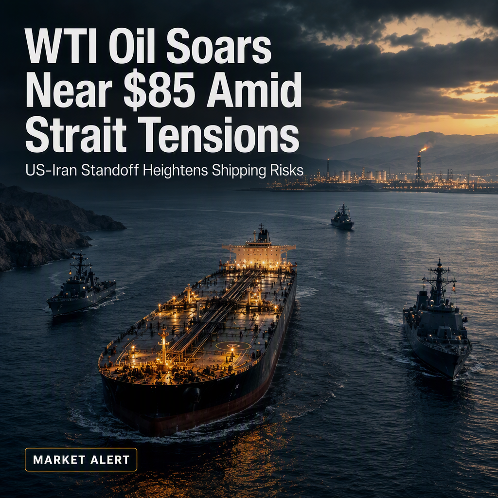 WTI Oil Climbs Near $85 as US-Iran Tensions Disrupt Strait of Hormuz Shipping