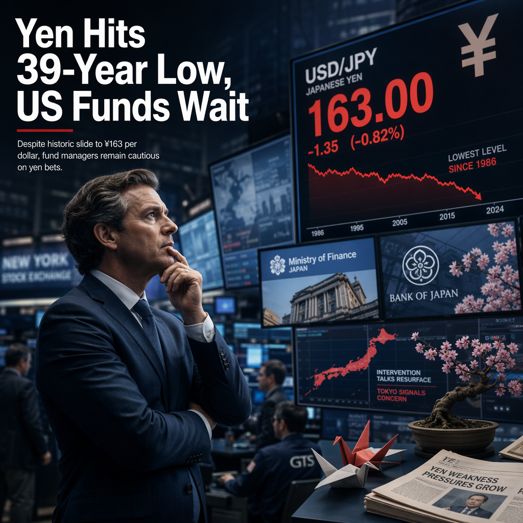 US Fund Managers Hold Back on Yen Despite 39-Year Low, Awaiting Japanese Policy Action