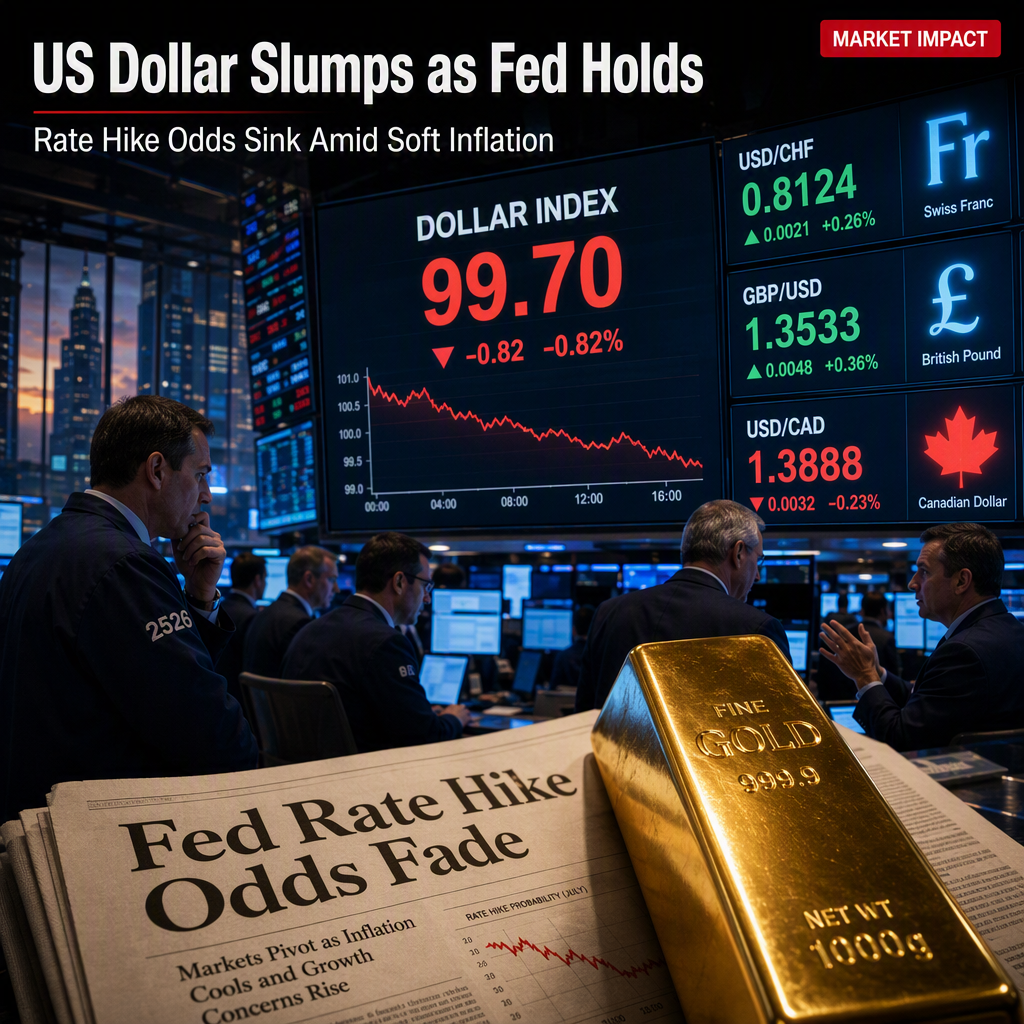 US Dollar Weakens as September Fed Rate Hike Odds Plummet Amid Softer Inflation Data