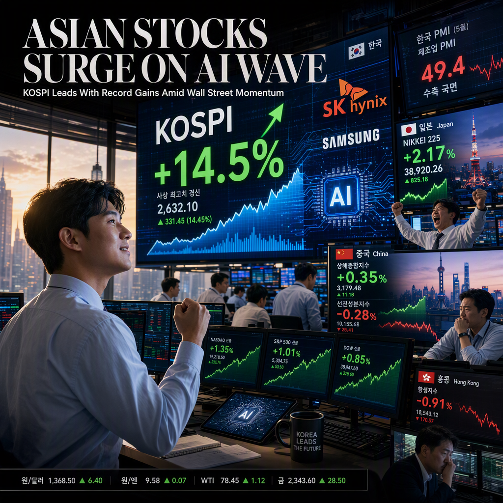 Asian Stocks Rally as KOSPI Soars on AI Optimism and Wall Street Momentum