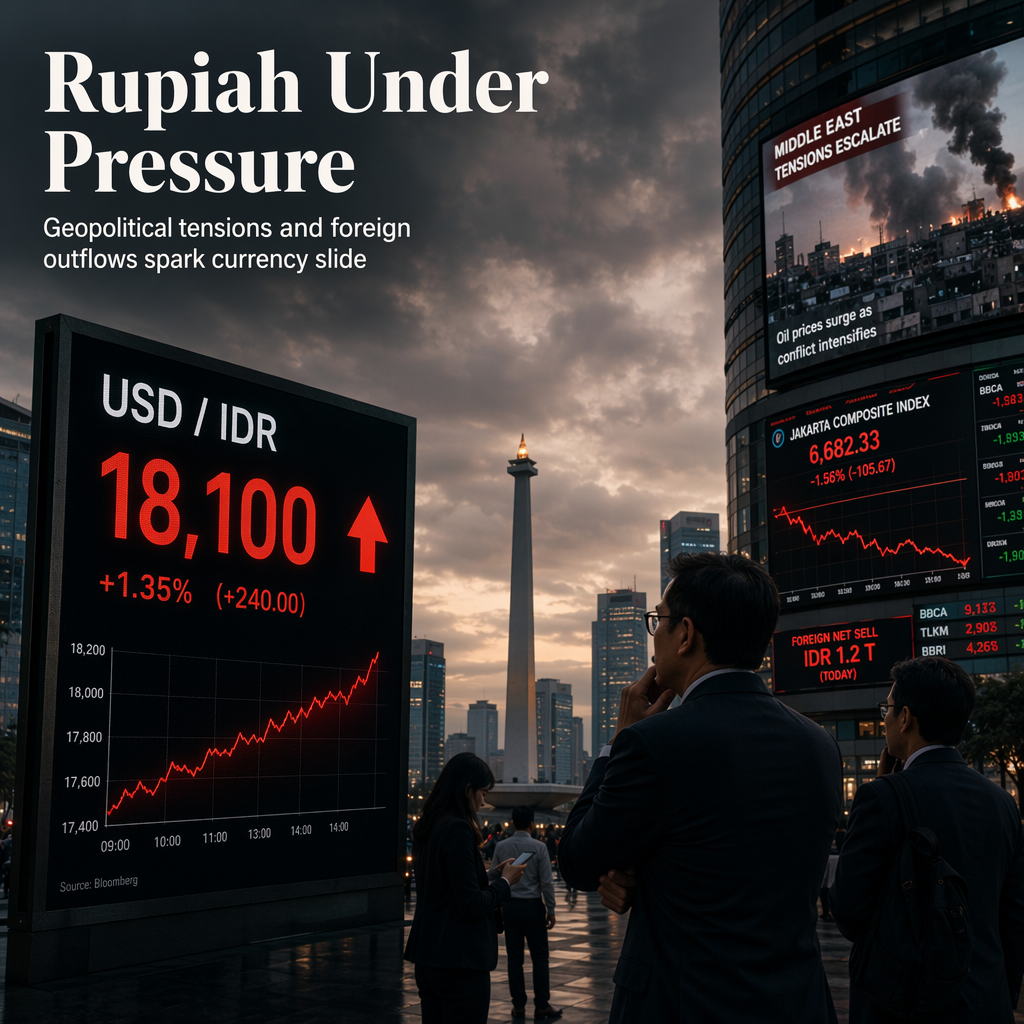 Indonesian Rupiah Faces Continued Weakness Amid Geopolitical Tensions and Foreign Equity Outflows