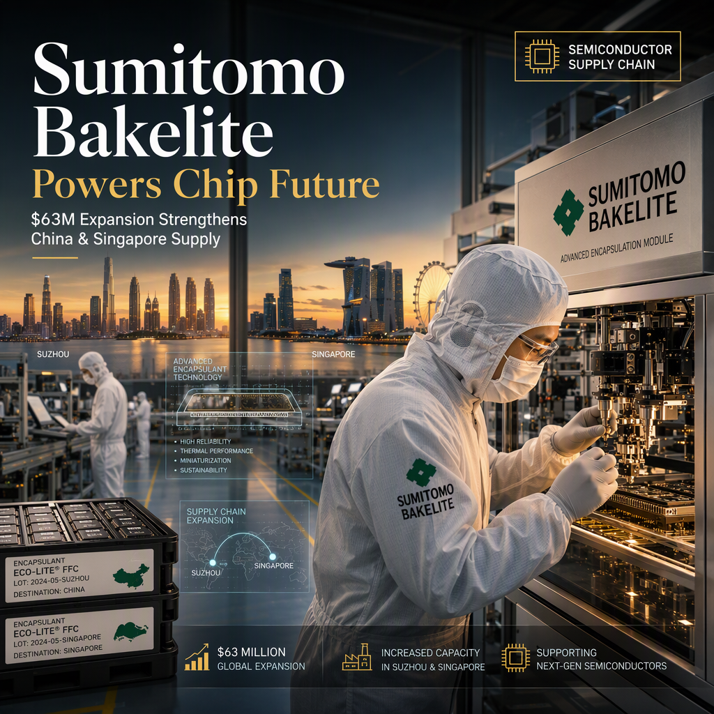 Sumitomo Bakelite Invests $63 Million to Expand Chip Encapsulant Production in China and Singapore