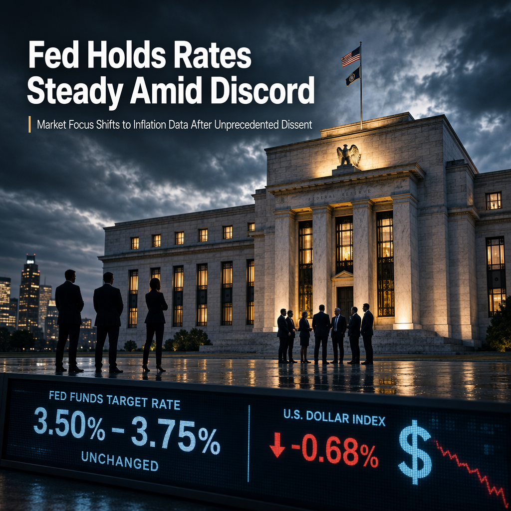 US Federal Reserve Holds Rates Steady Amid Rising Dissent and Cautious Outlook for Inflation