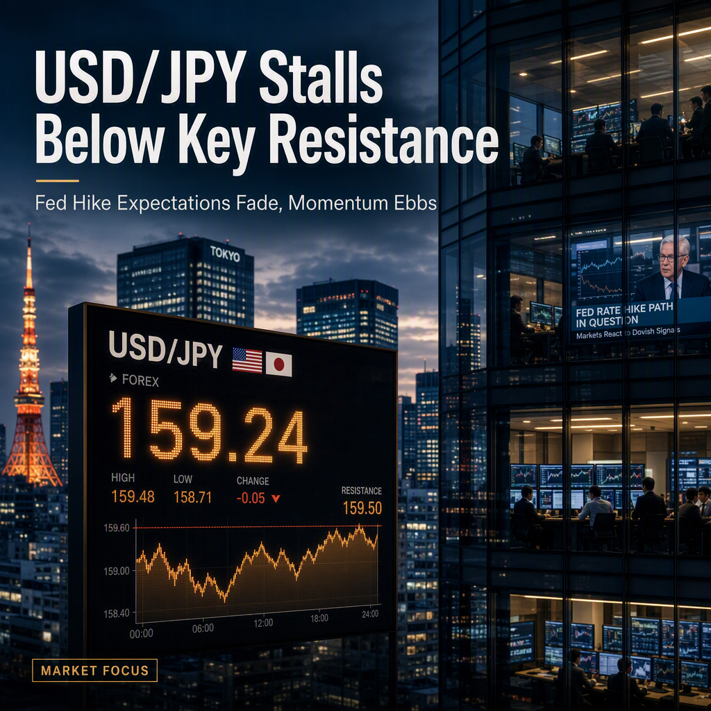 USD/JPY Stalls Below Key Resistance as Fed Hike Expectations Fade