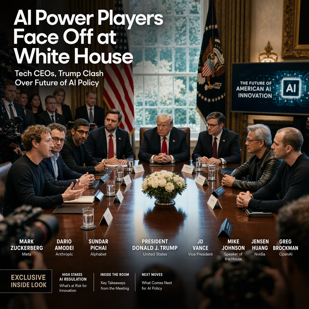 Top Tech CEOs, Including Zuckerberg and Amodei, to Meet President Trump on AI Policy Amid Regulatory Debate