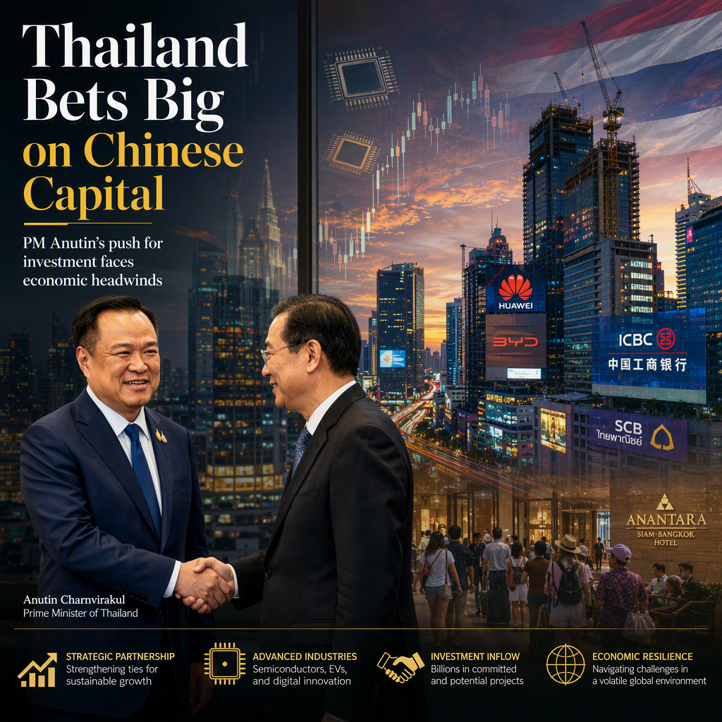 Thai PM Anutin Prioritizes Chinese Investment Amid Sluggish Economic Growth