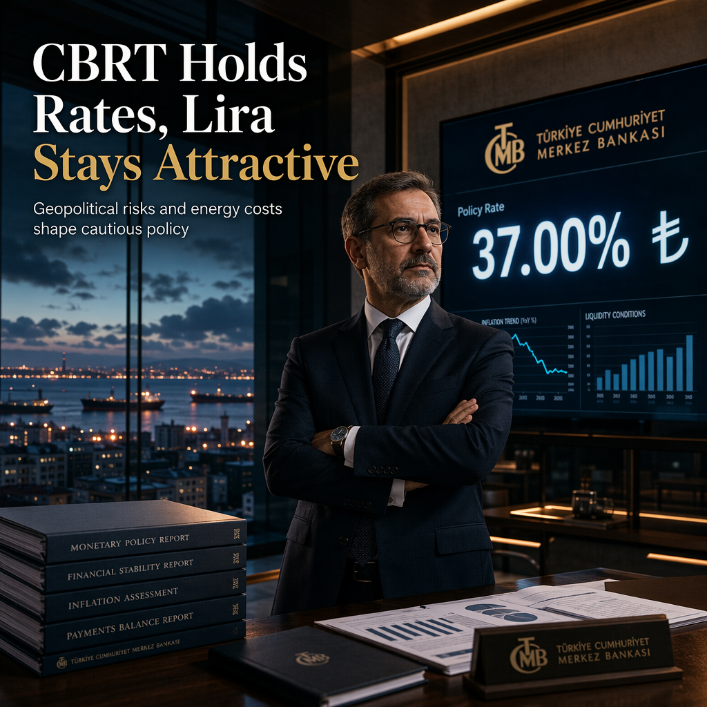 Turkish Central Bank Expected to Hold Rates at 37%, Lira Carry Remains Attractive Amid Geopolitical Tensions
