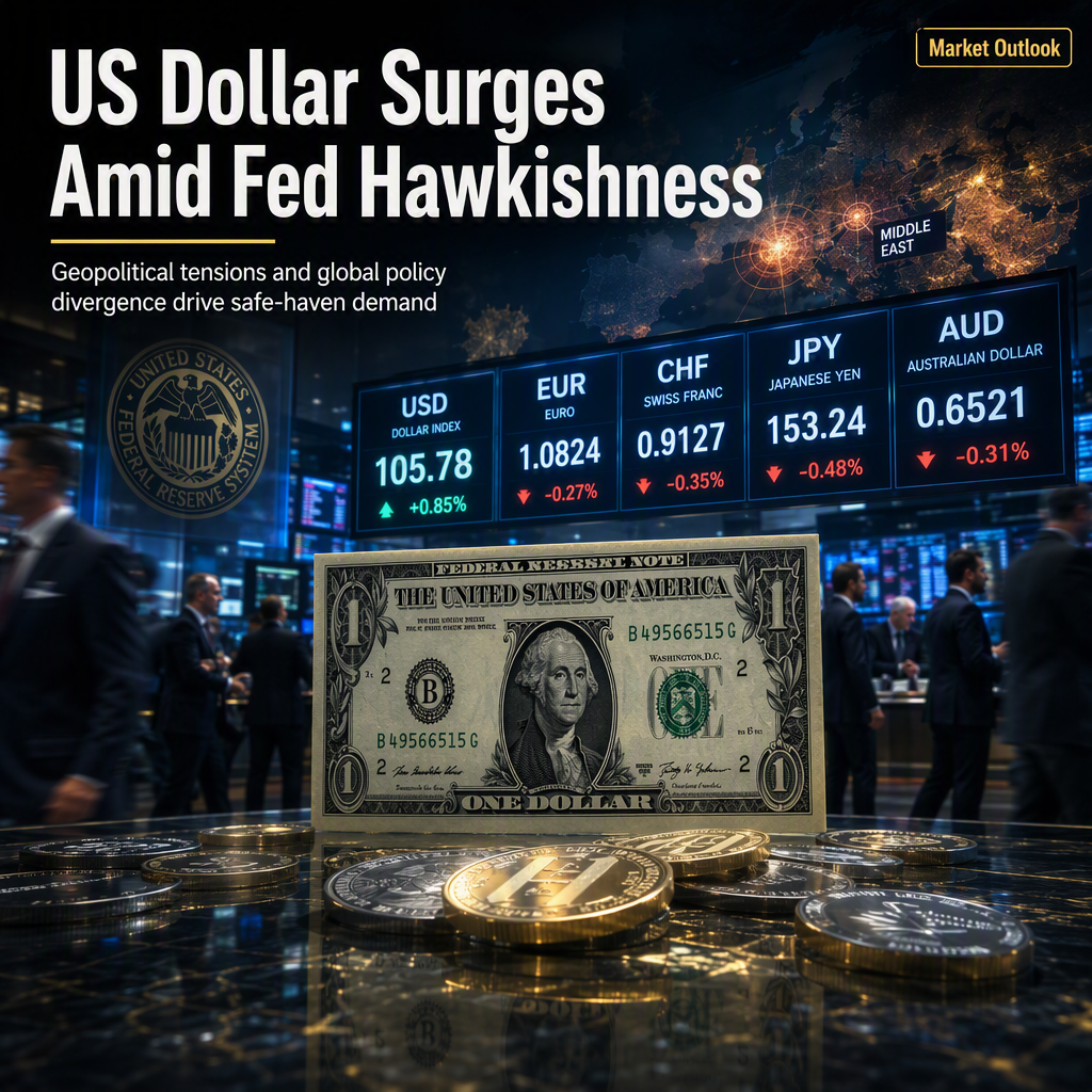US Dollar Strengthens on Hawkish Fed Outlook Amid Rising Geopolitical Tensions
