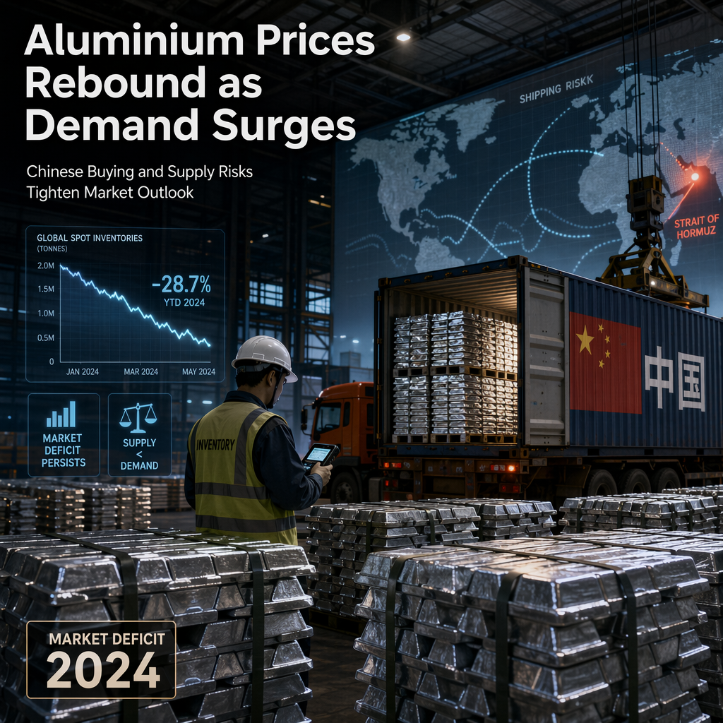 Aluminium Prices Rebound as Chinese Demand Rises and Market Deficit Persists