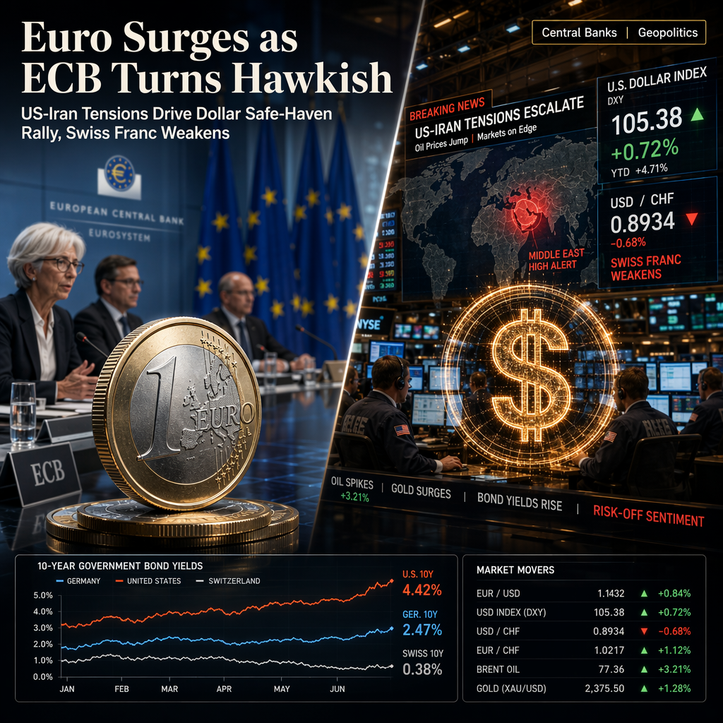 Euro Rises Above 1.1400 on Hawkish ECB, While Geopolitical Tensions Boost US Dollar and Weaken Swiss Franc