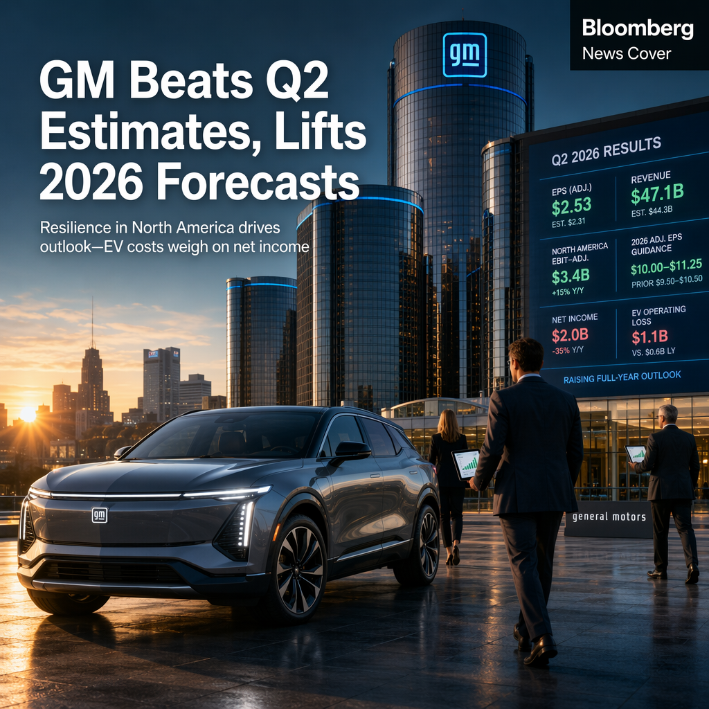 GM Surpasses Q2 Earnings Expectations, Raises 2026 Guidance Despite Lower Net Income Forecast