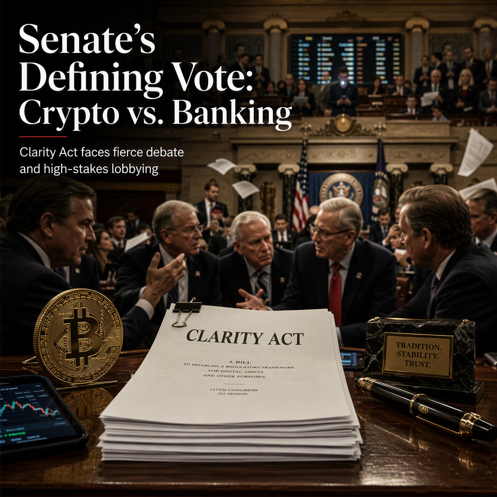 Senate Faces Pivotal Vote on Clarity Act Amid Crypto and Banking Industry Pressure