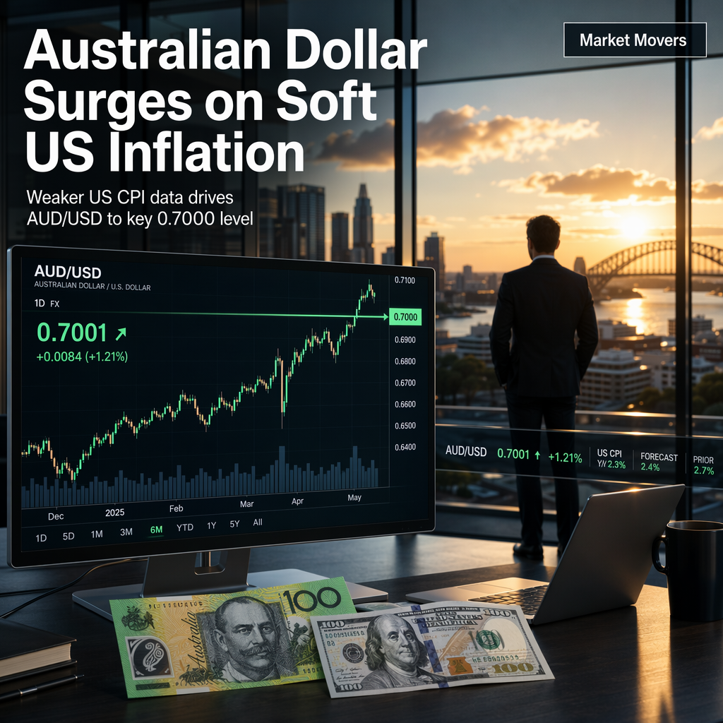 Australian Dollar Rallies Sharply as US Inflation Undershoots Expectations