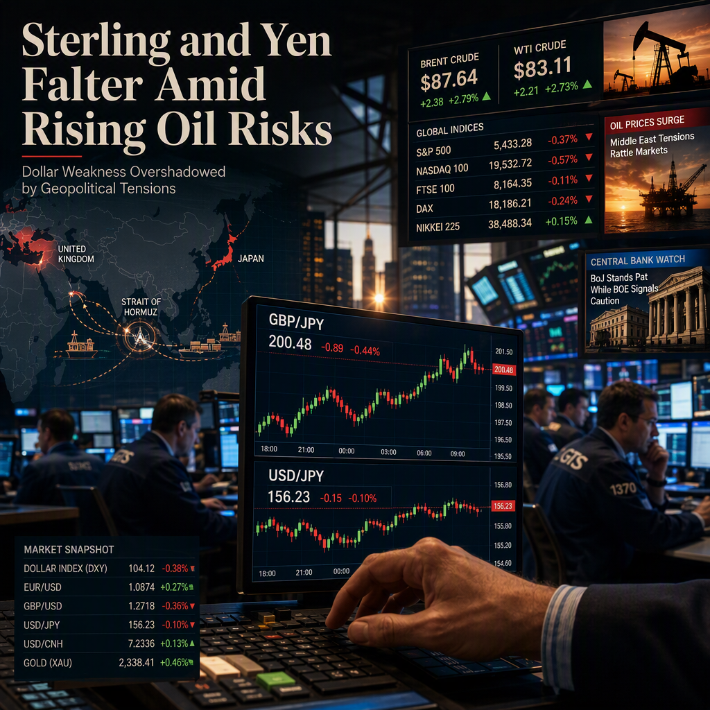 Sterling and Yen Struggle Despite Dollar Weakness as Oil and Geopolitical Risks Drive Market Moves