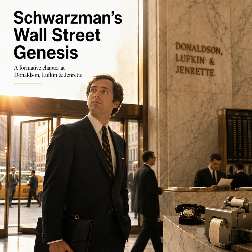 Stephen Schwarzman Reflects on Early Wall Street Experience at Donaldson, Lufkin & Jenrette