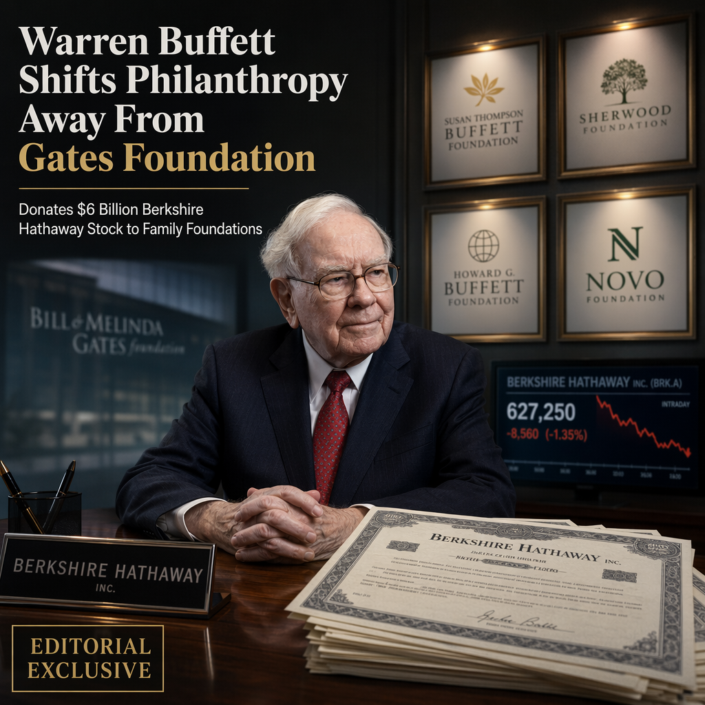 Warren Buffett Redirects Annual Berkshire Hathaway Stock Donations Away from Gates Foundation