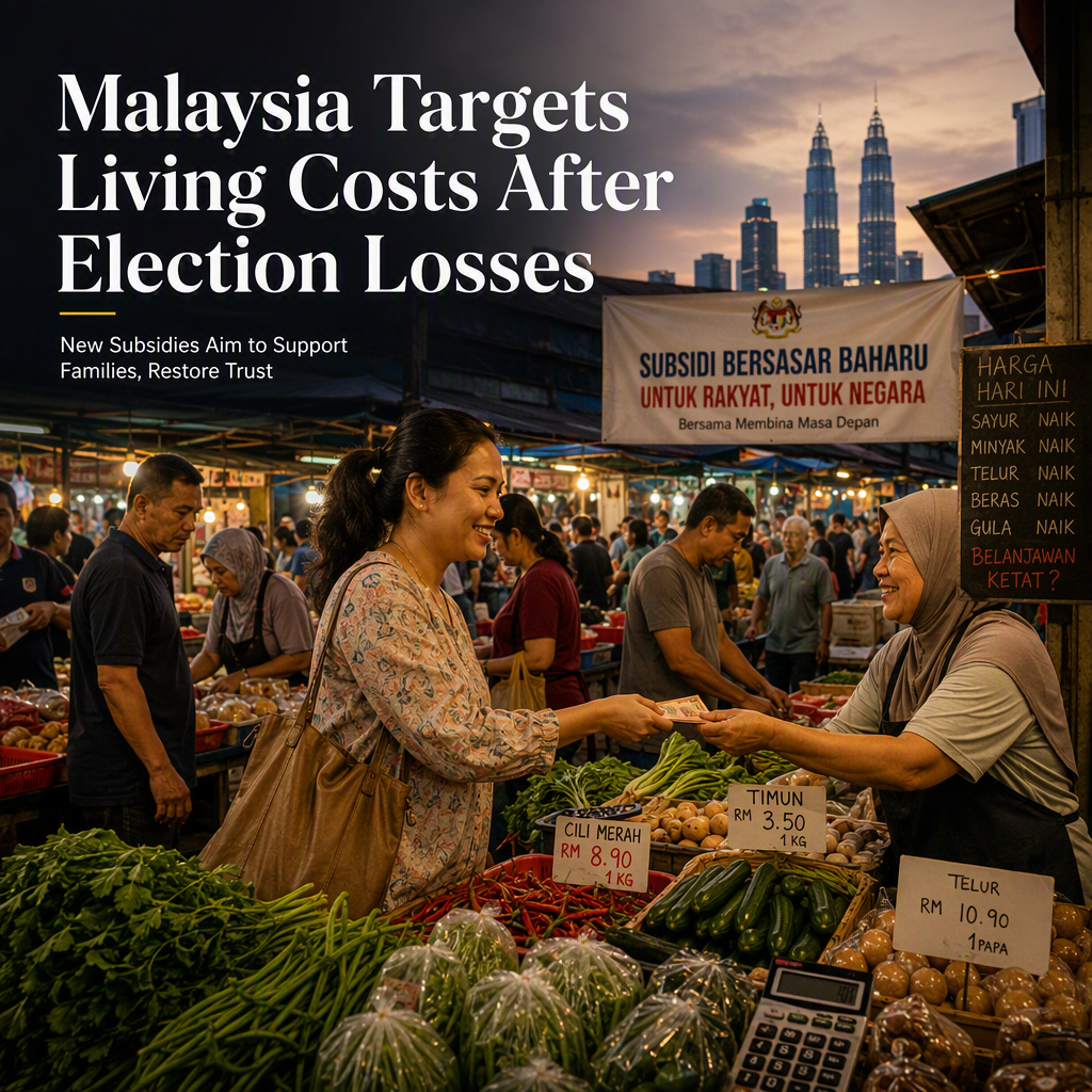 Malaysia's Anwar Unveils Targeted Subsidies to Address Cost-of-Living Pressures After Election Setbacks