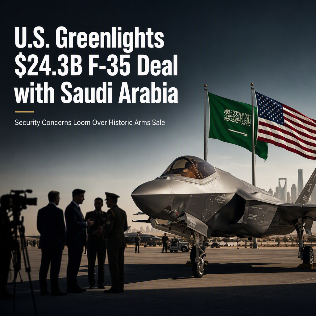 U.S. Approves $24.3 Billion F-35 Fighter Jet Sale to Saudi Arabia Amid Security Concerns