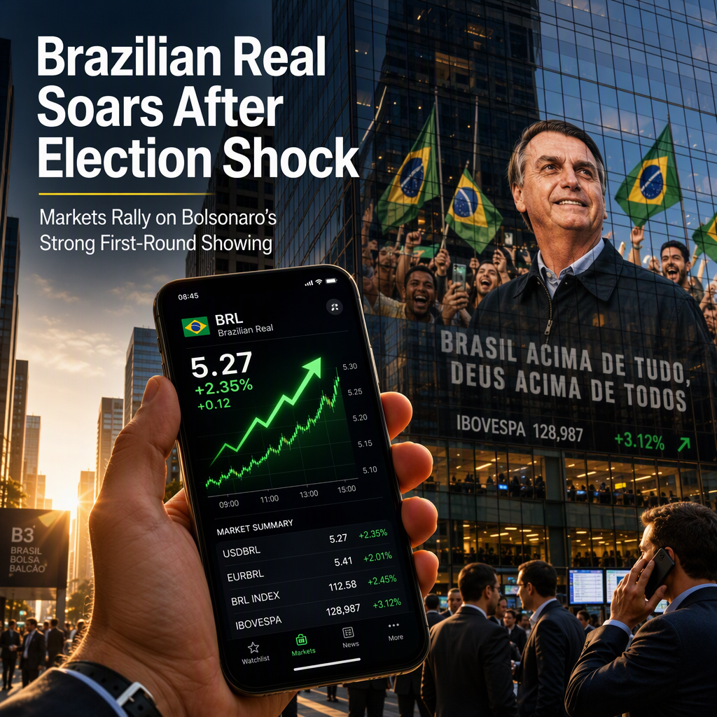 Brazilian Real Rallies as Bolsonaro Outperforms in First-Round Election, Market Eyes Runoff