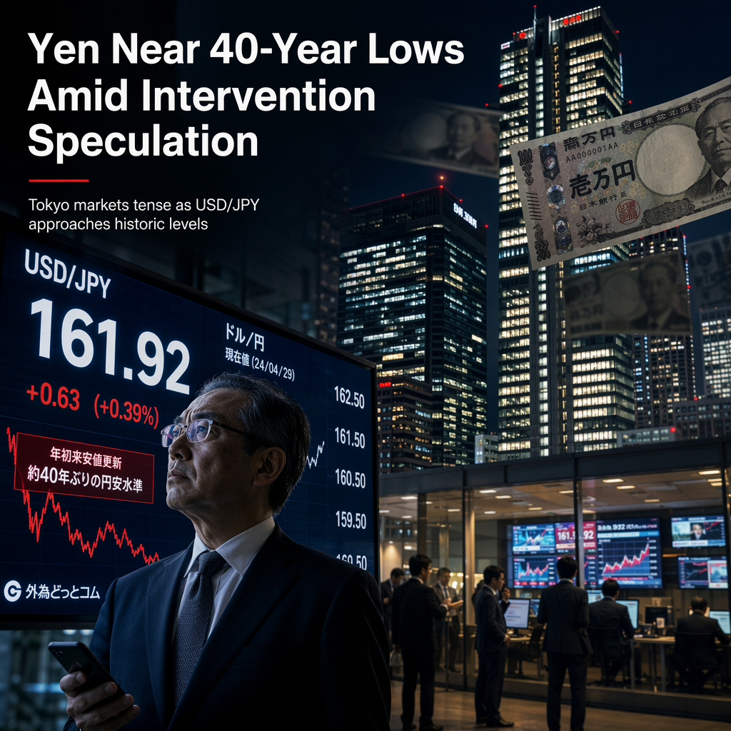 Japanese Yen Trades Near 40-Year Lows Against US Dollar Amid Intervention Speculation