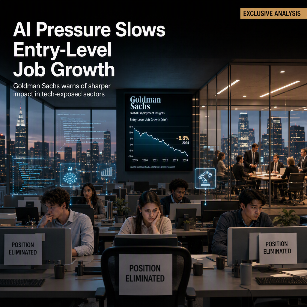 Goldman Sachs Finds AI Adoption Slowing Job Growth, Hitting Entry-Level Workers Hardest in Developed Economies
