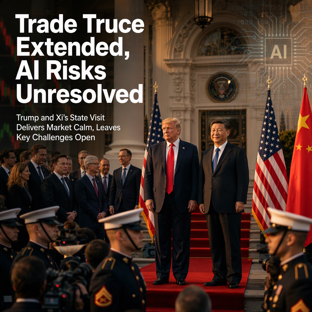 Trump and Xi Extend Trade Truce Amid Lavish State Visit, Leaving AI Risks Unresolved