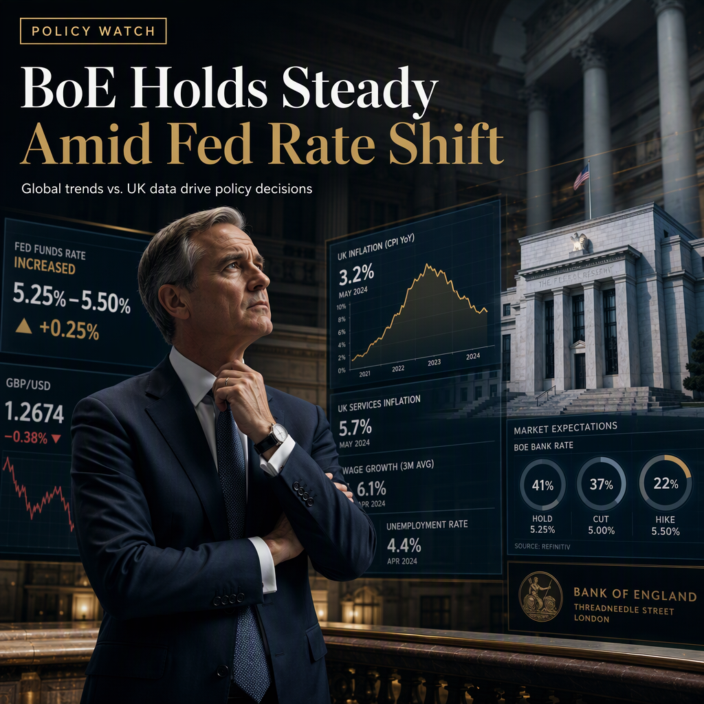 Bank of England Faces Policy Convergence Questions After Fed Rate Hike