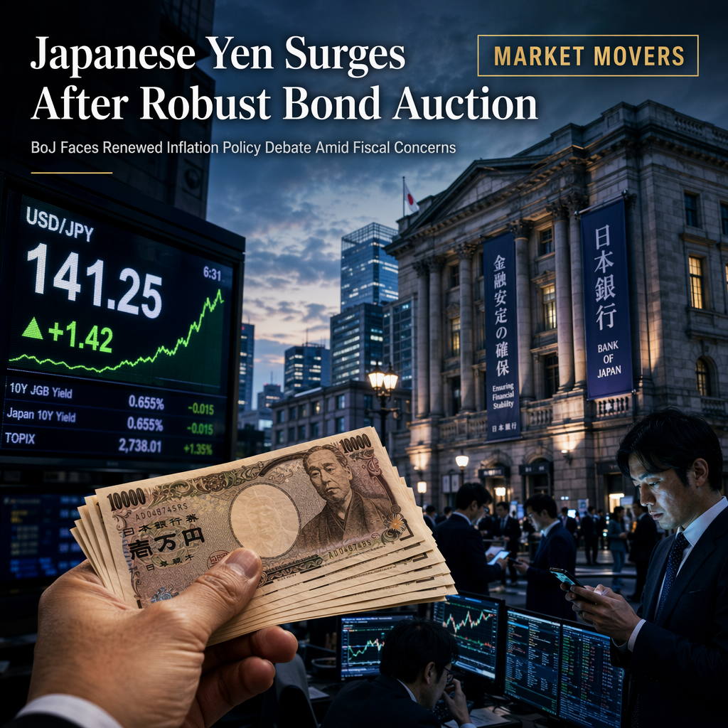 Japanese Yen Rallies as Strong JGB Auction Spurs Debate on BoJ Inflation Policy