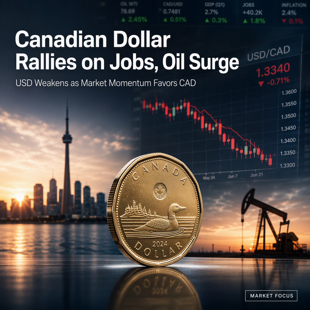Canadian Dollar Gains Momentum Against US Dollar Amid Strong Jobs Data and Higher Oil Prices