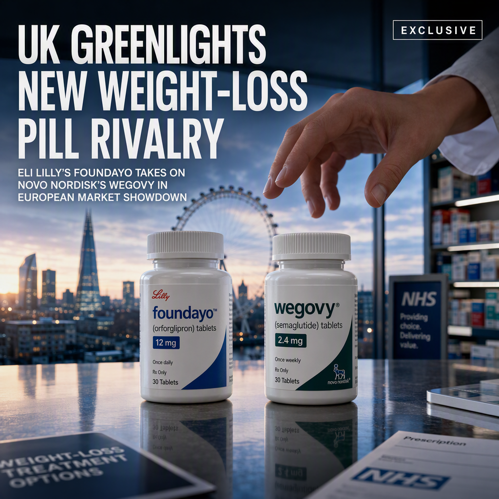 Eli Lilly's Foundayo Secures U.K. Approval, Intensifying Weight-Loss Pill Competition with Novo Nordisk