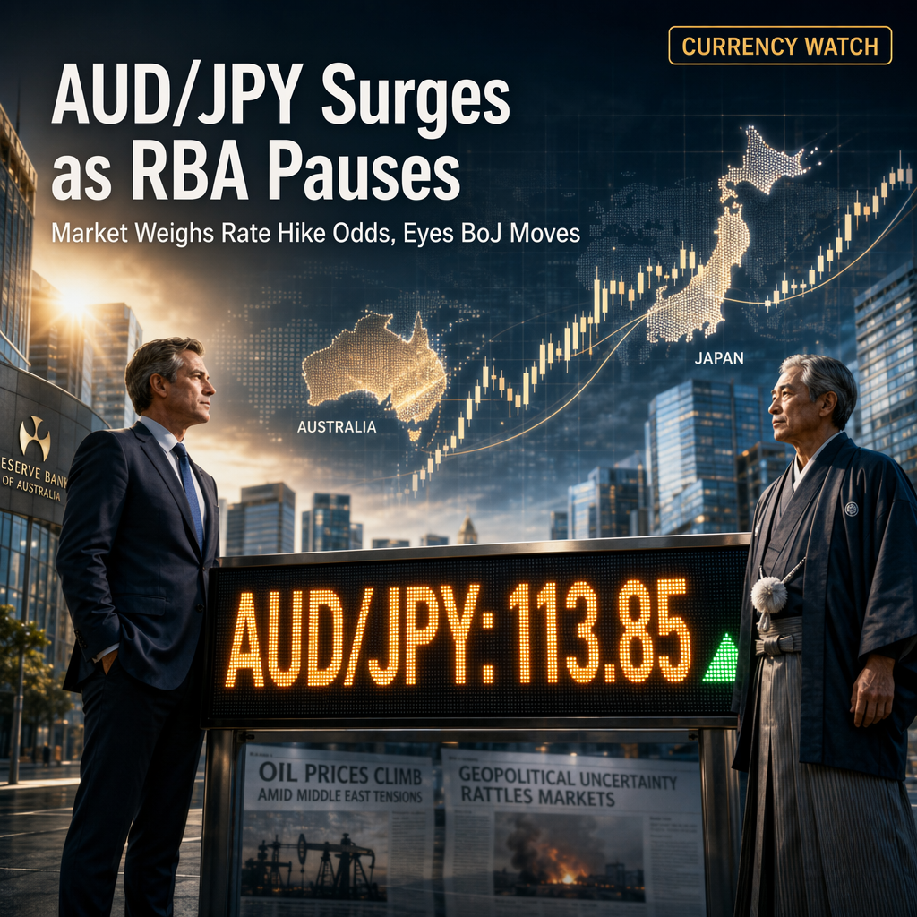 AUD/JPY Climbs Above 113.50 as RBA Holds Rates, Market Eyes Potential Japanese Intervention