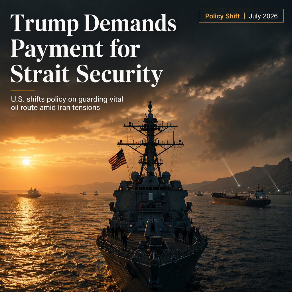 Trump Declares U.S. Will Seek Payment for Guarding Strait of Hormuz Amid Iran Tensions
