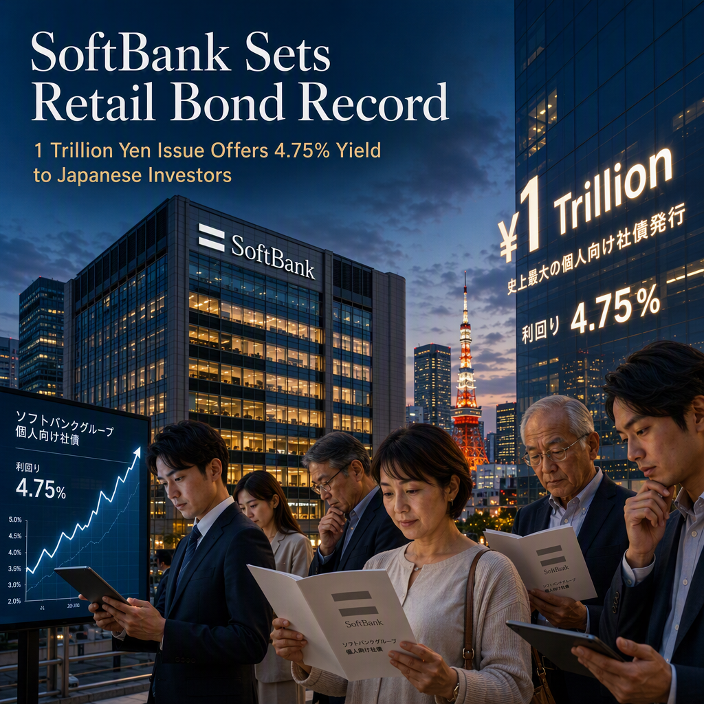 SoftBank Group Launches Record 1 Trillion Yen Retail Bond with 4.75% Coupon