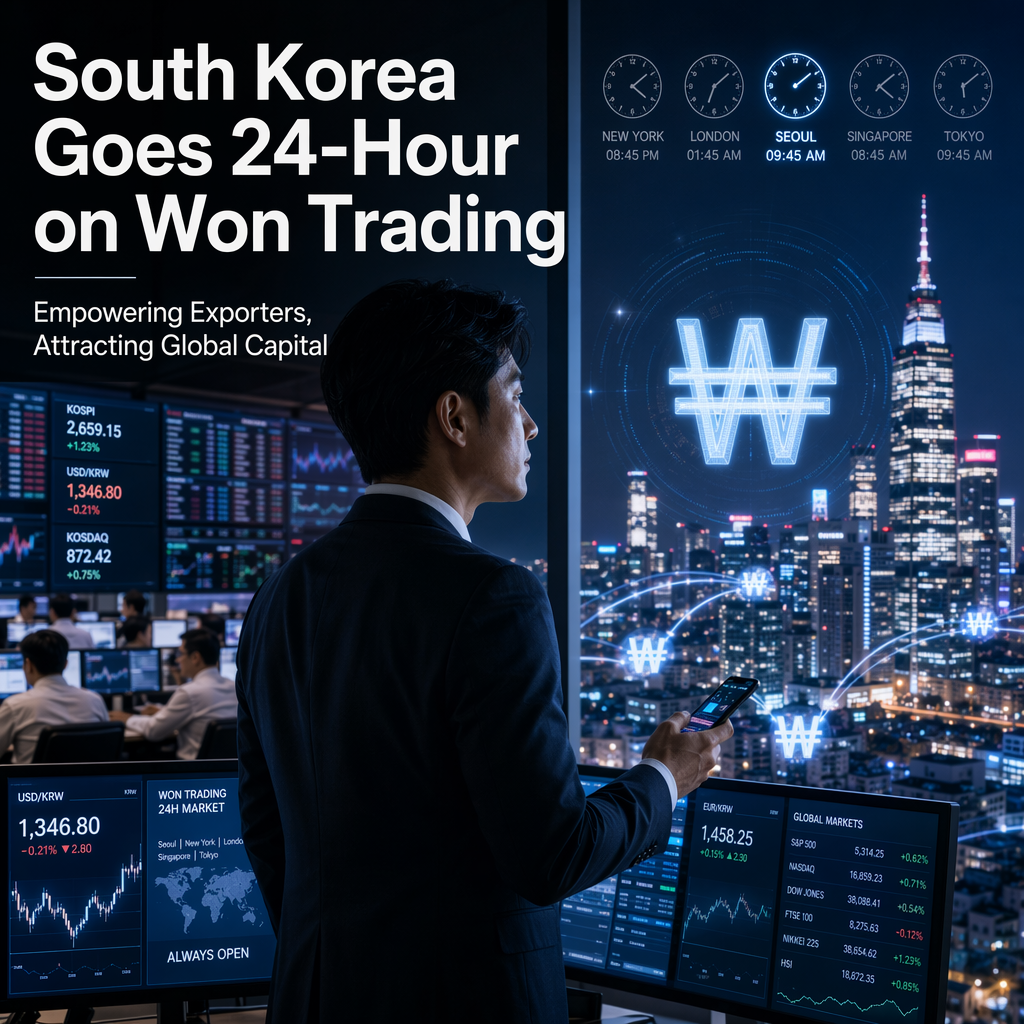 South Korea Launches 24-Hour Won Trading to Boost Exporters and Attract Foreign Investment