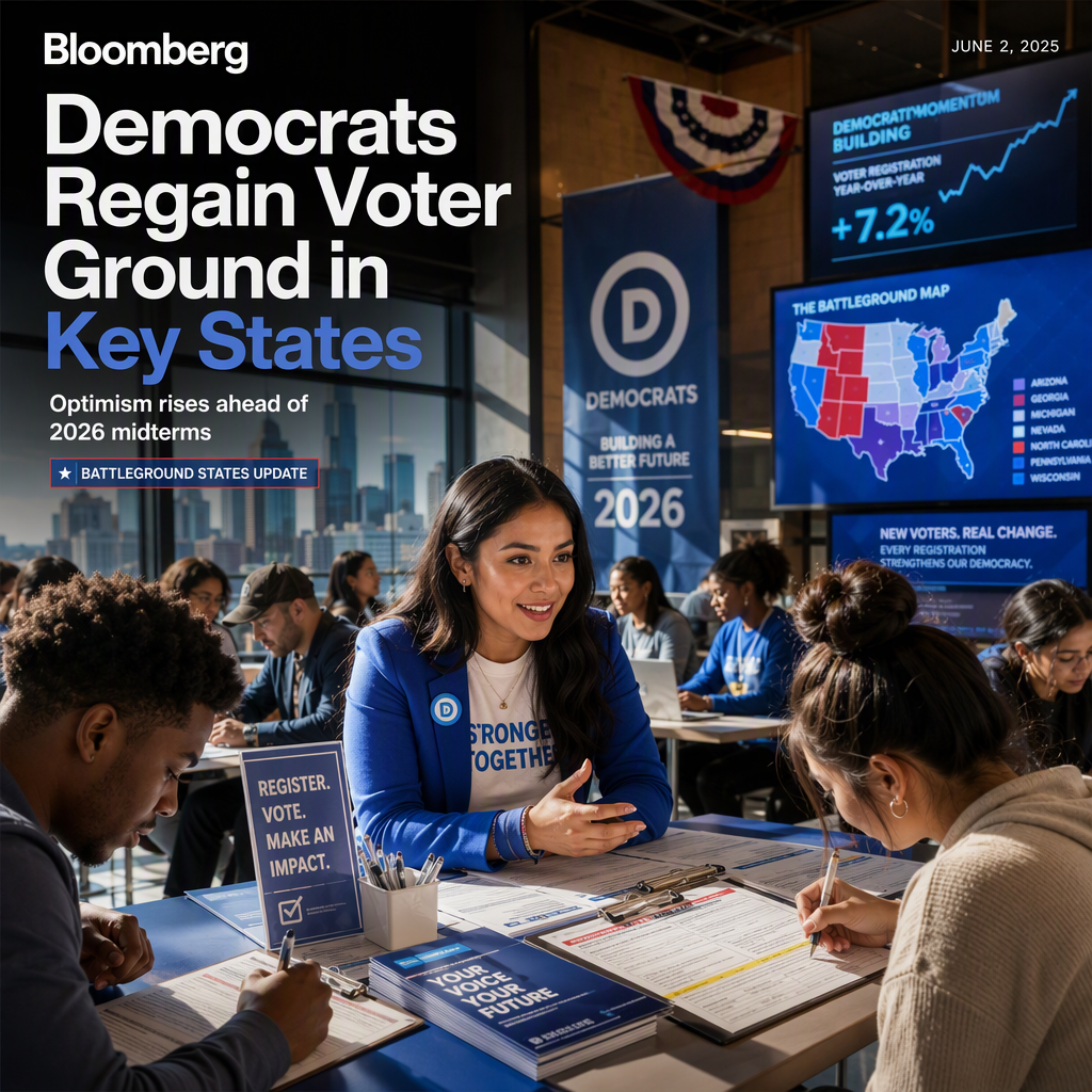 Democrats Recover Voter Registration Ground in Key States Ahead of 2026 Midterms