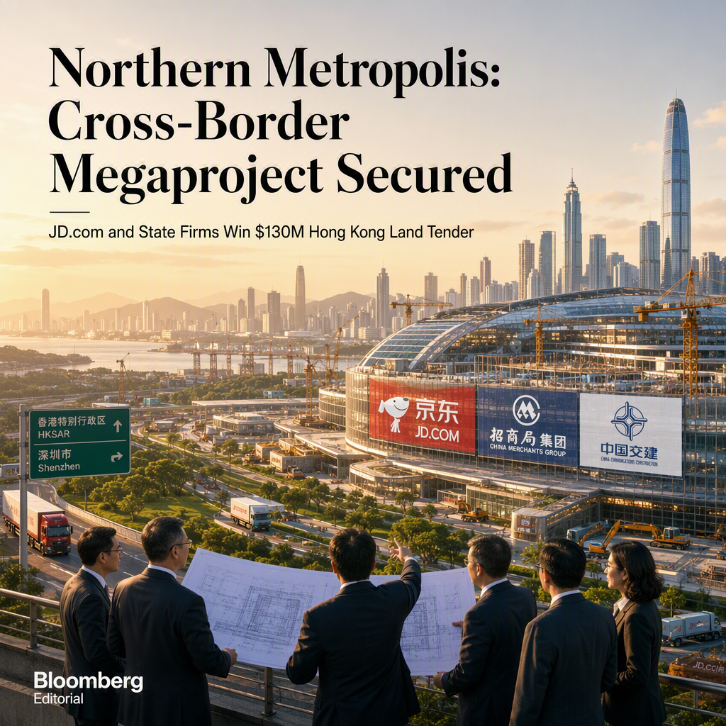 JD.com and Chinese State Firms Secure Landmark Hong Kong Border Megaproject Land Tender