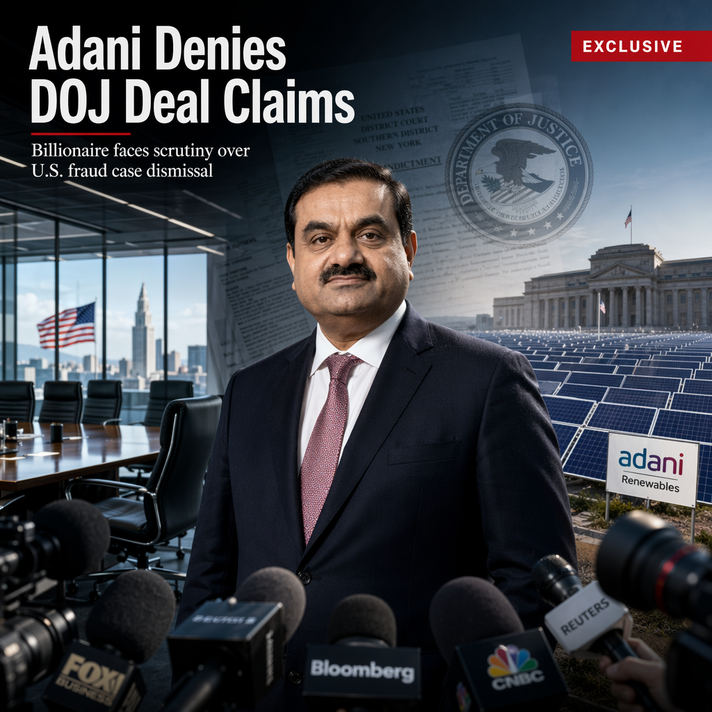 Gautam Adani Denies U.S. Investment Pledge Influenced DOJ's Move to Drop Fraud Case
